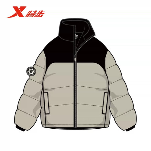 特步立领运动羽绒服2026冬新宽松舒适保暖轻便羽绒服974429190010