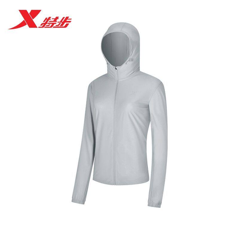 特步全民畅跑针织连帽上衣2026夏季新品防晒上衣跑步974228940053