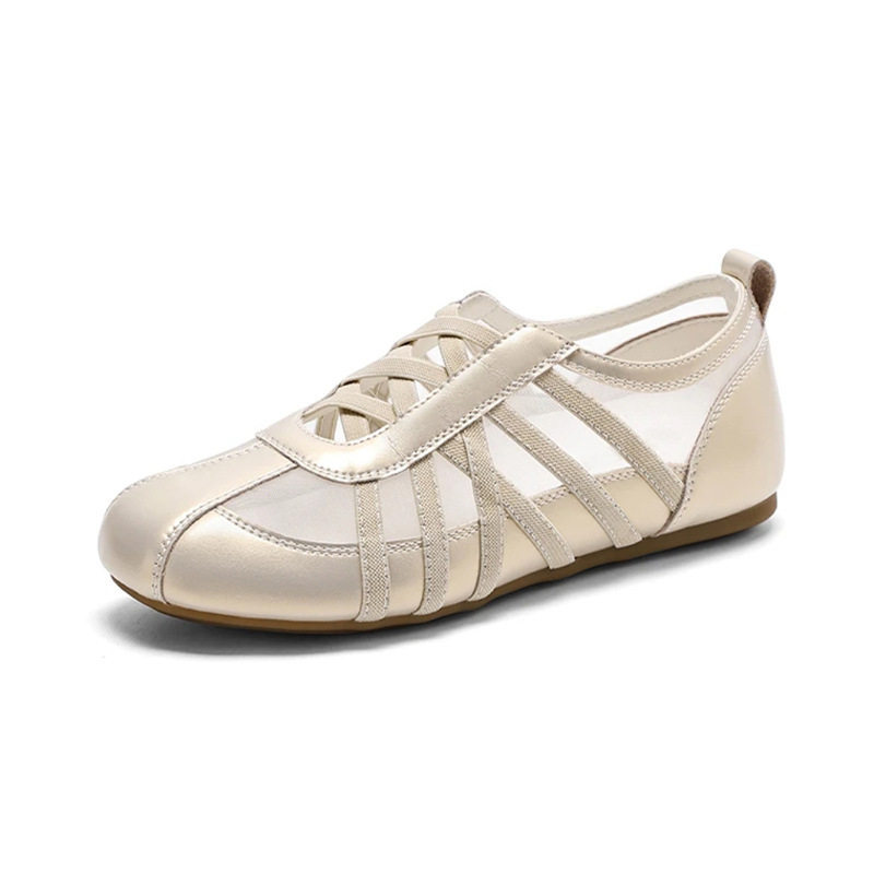 韩国明星同款透气网面一脚蹬芭蕾德训鞋女2026夏新款平底爆款舒适