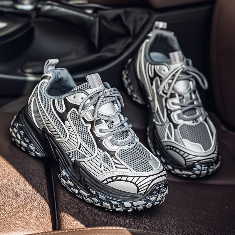 香港潮牌老爹鞋男2025新款青少年学生鞋厚底增高运动网鞋百搭休闲,流行男鞋,老爹鞋,淘宝优惠券,粉丝福利购,淘宝优惠卷