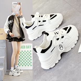 韩国潮鞋老爹鞋女款2026新款春款爆款厚底小白鞋学生百搭休闲运动