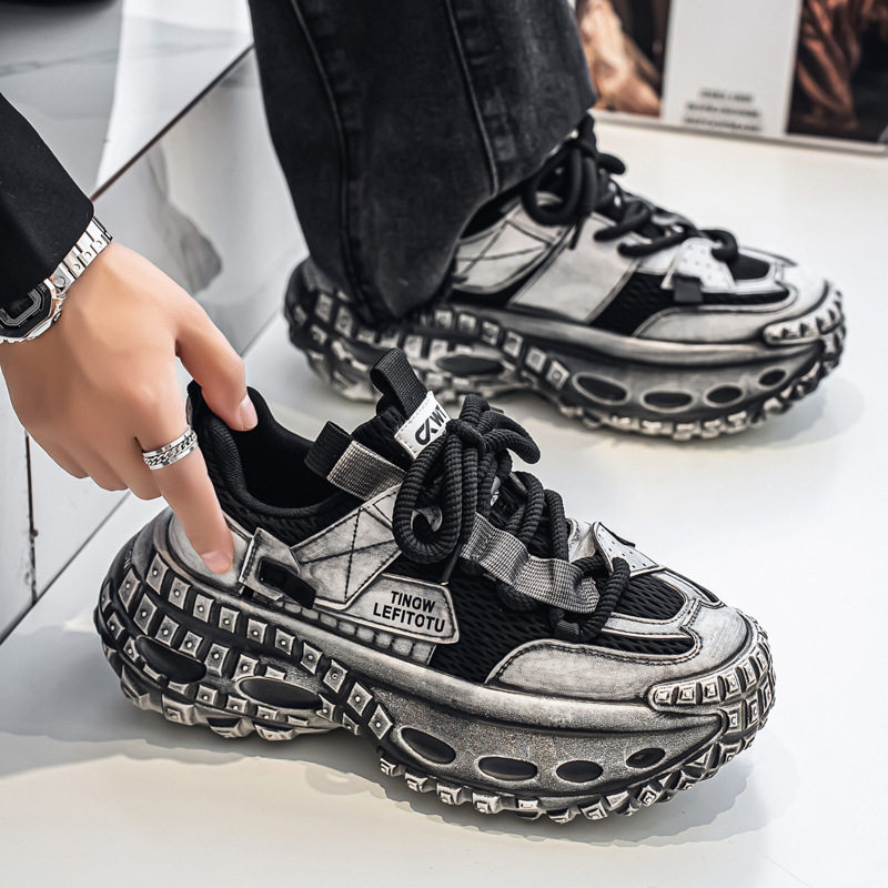 香港潮牌莆田男鞋2025秋冬新款原创小众时尚休闲运动鞋男士厚底老,流行男鞋,老爹鞋,淘宝优惠券,粉丝福利购,淘宝优惠卷