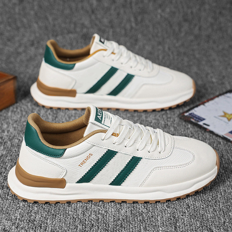 香港潮牌阿甘男鞋秋季2025新款潮流百搭小白板鞋男士皮面运动跑步,流行男鞋,单鞋,淘宝优惠券,粉丝福利购,淘宝优惠卷