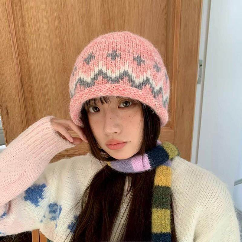 香港潮牌 韩国2025年早秋新款韩版ins条纹针织毛线帽女包头冷帽月,服饰配件/皮带/帽子/围巾,帽子,淘宝优惠券,粉丝福利购,淘宝优惠卷