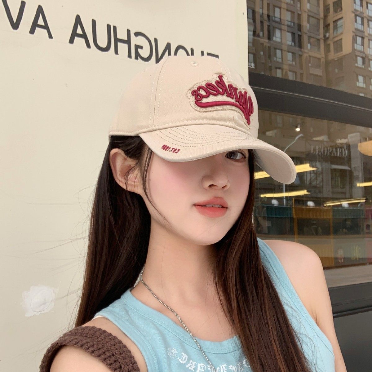 香港潮牌 外贸帽子女夏季字母绣花软顶棒球帽复古水洗牛仔鸭舌帽,服饰配件/皮带/帽子/围巾,帽子,淘宝优惠券,粉丝福利购,淘宝优惠卷