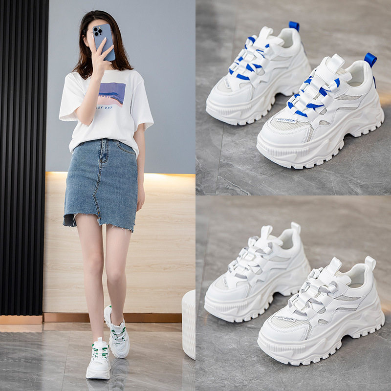 香港潮牌老爹鞋女白色2025年新款春夏季学生百搭鞋子ins潮增高小,女鞋,老爹鞋,淘宝优惠券,粉丝福利购,淘宝优惠卷