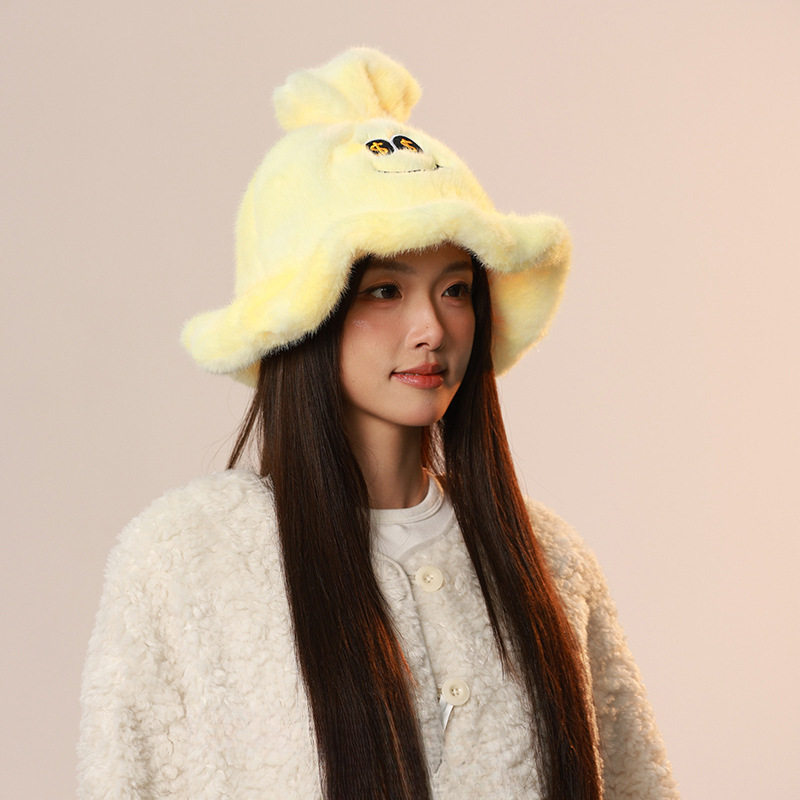 香港潮牌 25年秋冬新款实拍可爱毛绒钱袋子渔夫帽女搞怪护耳防寒,服饰配件/皮带/帽子/围巾,帽子,淘宝优惠券,粉丝福利购,淘宝优惠卷