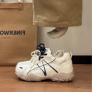 厚底内增高7cm德训鞋 老爹鞋 女2026春季 休闲运动鞋 阿 新款 韩国潮鞋