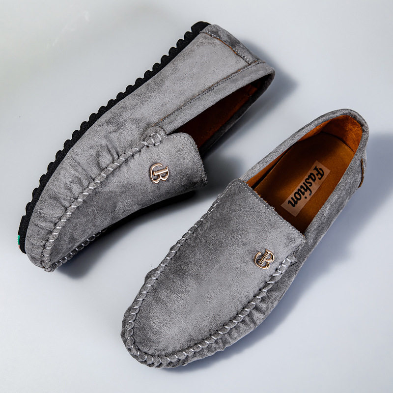 香港潮牌跨境大码46绒面豆豆鞋男软底透气时尚潮流套脚懒人鞋商务,流行男鞋,休闲皮鞋,淘宝优惠券,粉丝福利购,淘宝优惠卷