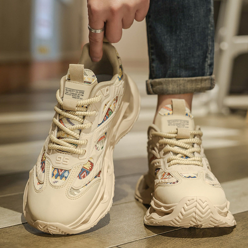 香港潮牌男鞋2025新款夏季透气潮流运动休闲跑步鞋青少年减震增高,流行男鞋,老爹鞋,淘宝优惠券,粉丝福利购,淘宝优惠卷