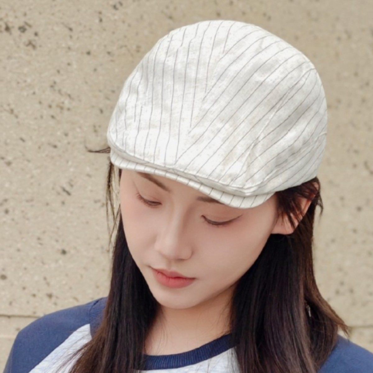 香港潮牌日系条纹复古前进帽女古着辣妹风大头围鸭嘴帽英伦春夏季,服饰配件/皮带/帽子/围巾,帽子,淘宝优惠券,粉丝福利购,淘宝优惠卷