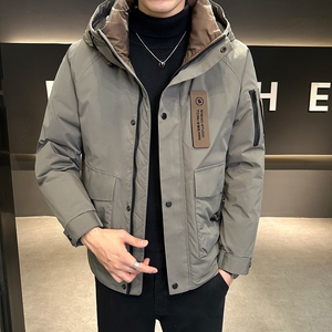 店主风2024主推冬季羽绒服男短款连帽加厚外套2336--P195图片