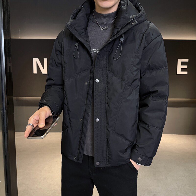 店主风2025冬季新款羽绒服男短款连帽加厚标绒外套8181--P210,男装羽绒服,电商D238