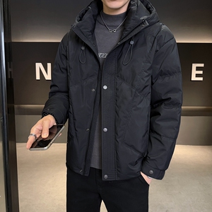 店主风2025冬季新款羽绒服男短款连帽加厚标绒外套8181--P210图片
