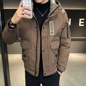 店主风2025主推冬季羽绒服男短款连帽加厚外套2336--P195，男装羽绒服，电商D238