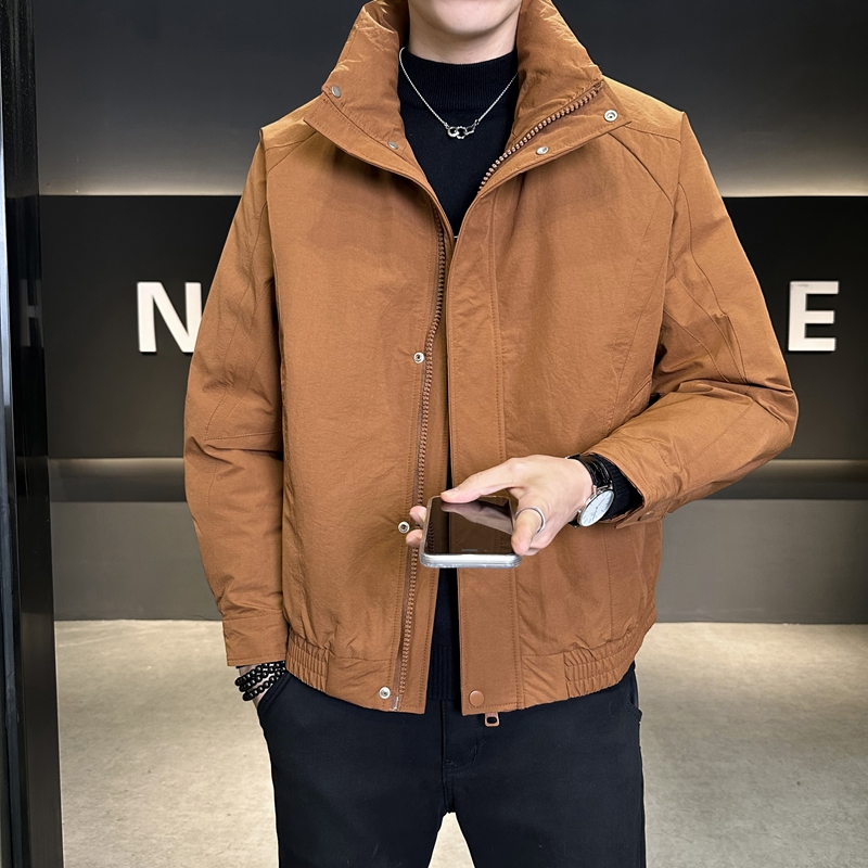 2025冬季新款羽绒服男短款立领高品质90白鸭绒外套2905--P245，男装羽绒服，电商D238