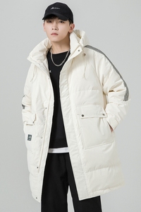 2024冬季新款羽绒服男中长款加厚标90%白鸭绒宽松外套2329-P295图片