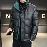 2024冬季新款羽绒服男立领短款拼色标绒羽绒外套D66-P155，男装羽绒服，电商D238