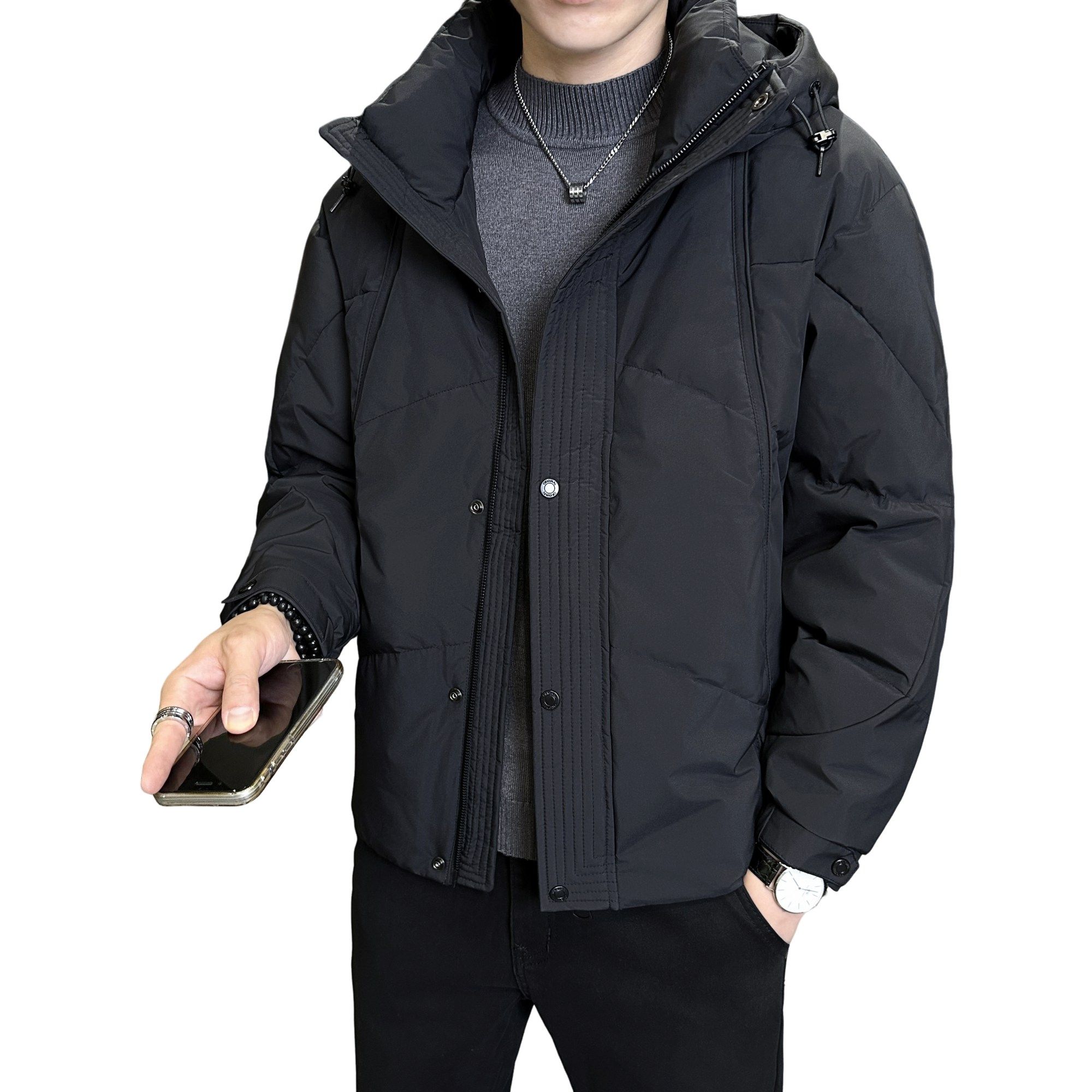 数据款不断货2025冬季新款羽绒服男短款连帽加厚外套8172--P210,男装羽绒服,电商D238