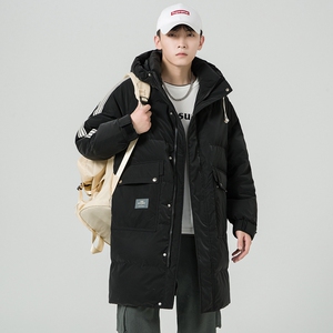 2024冬季新款羽绒服男中长款加厚标90%白鸭绒宽松外套2329-P295图片