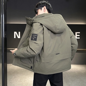 店主风2024冬季新款羽绒服男短款连帽潮牌冲锋衣外套8111--TP200图片