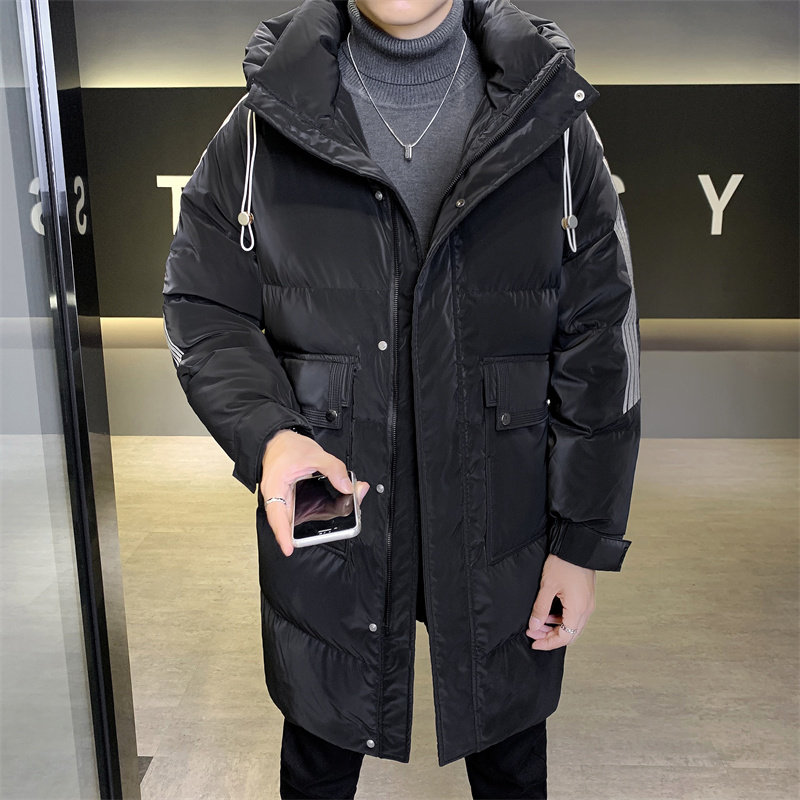 店主风2024冬季羽绒服男长款加厚标90%白鸭绒外套2329-P340,男装羽绒服,电商D238