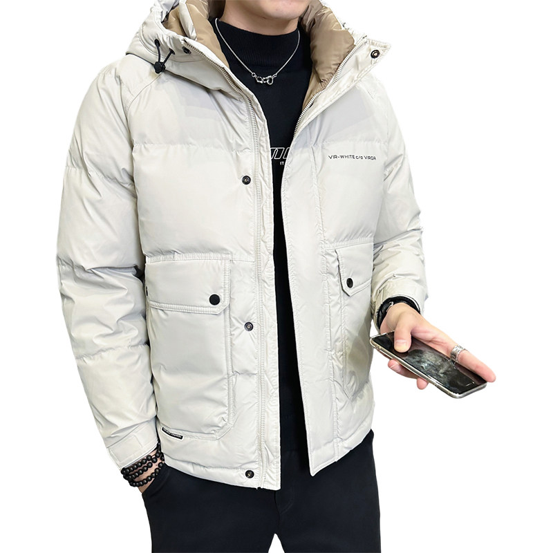 店主风2024冬季新款羽绒服男短款连帽加厚工装羽绒外套2489--P165,男装羽绒服,电商D238