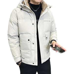 店主风2024冬季新款羽绒服男短款连帽加厚工装羽绒外套2489--P165图片