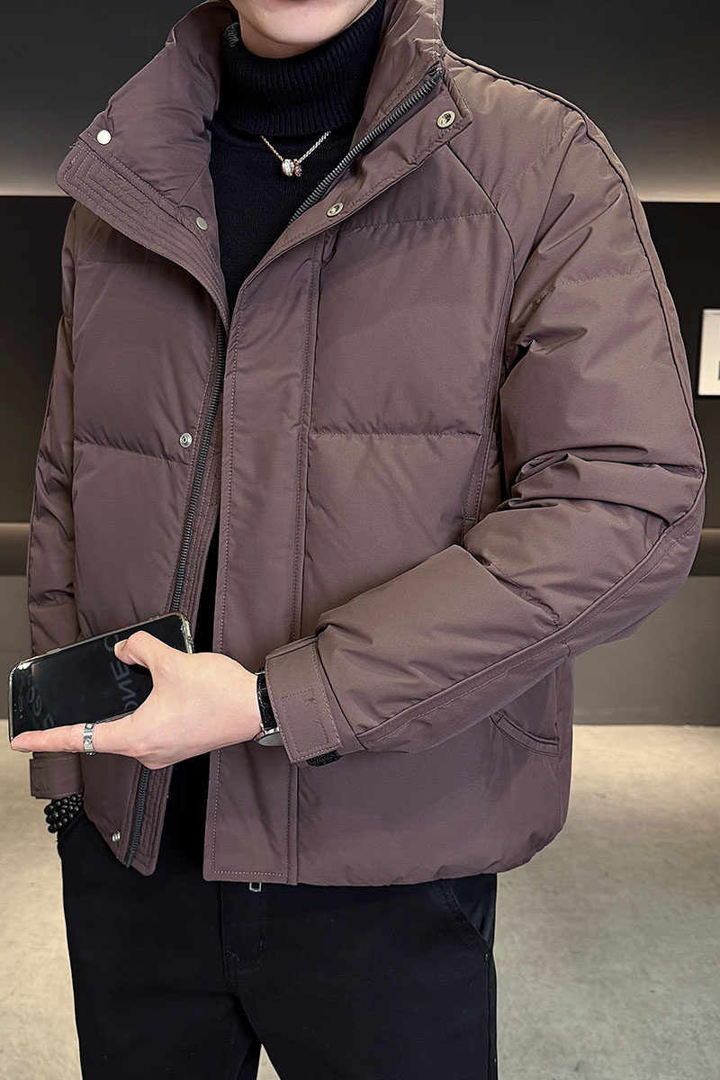 店主风2025冬季新款立领加厚羽绒服男标绒保暖外套8186-P195,男装羽绒服,电商D238