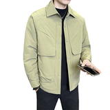 店主风2025冬季主推新款羽绒衬衫男翻领轻薄标羽绒服8173-P165，男装衬衫，电商D238
