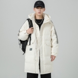2024冬季新款羽绒服男中长款加厚标90%白鸭绒宽松外套2329-P295，男装羽绒服，电商D238