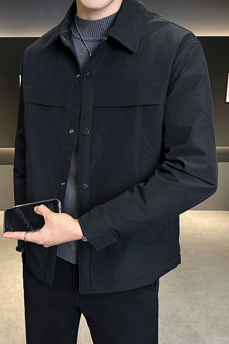 店主风2025冬季新款羽绒衬衫男轻薄标90%绒羽绒服5106-P185,男装衬衫,电商D238