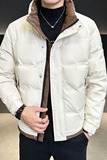 2024冬季新款羽绒服男立领短款拼色标绒羽绒外套D66-P155，男装羽绒服，电商D238