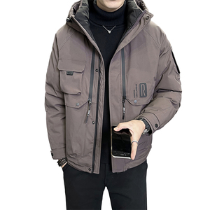 店主风2024冬季新款羽绒服男短款连帽潮牌冲锋衣外套8137--P215图片