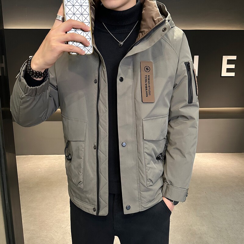 店主风2025主推冬季羽绒服男短款连帽加厚外套2336--P195，男装羽绒服，电商D238