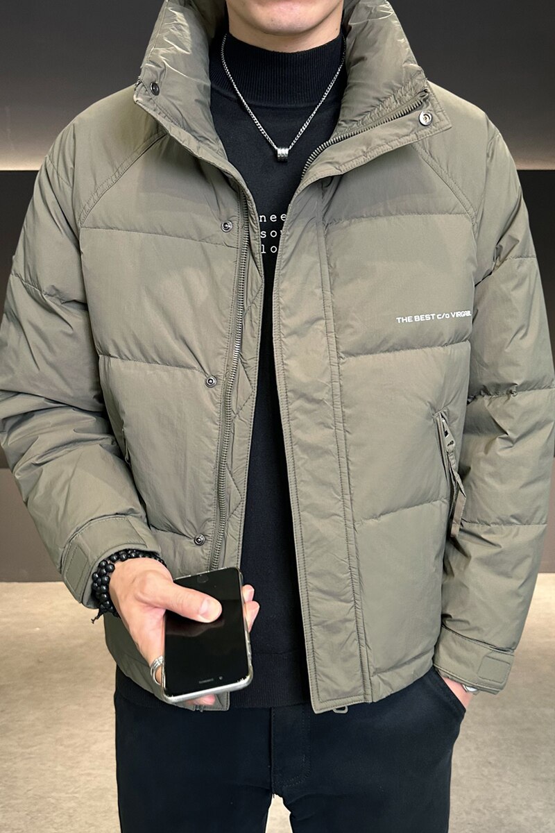 店主风2024冬季新款羽绒服男短款立领白鸭绒羽绒外套28806-P165,男装羽绒服,电商D238