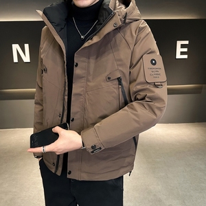 店主风2024主推冬季羽绒服男短款连帽加厚外套2335--P195图片