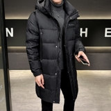 店主风2024冬季长款标绒羽绒服男连帽加厚宽松外套6031--P340，男装羽绒服，电商D238
