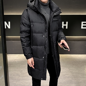 店主风2024冬季长款标绒羽绒服男连帽加厚宽松外套6031--P340图片