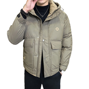 2024冬季新款羽绒服男短款连帽加厚工装羽绒外套2488--P165图片