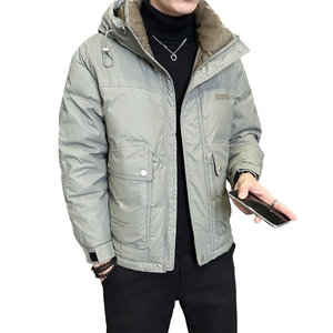 店主风2024冬季新款羽绒服男短款连帽羽绒面包服外套8131--P185图片