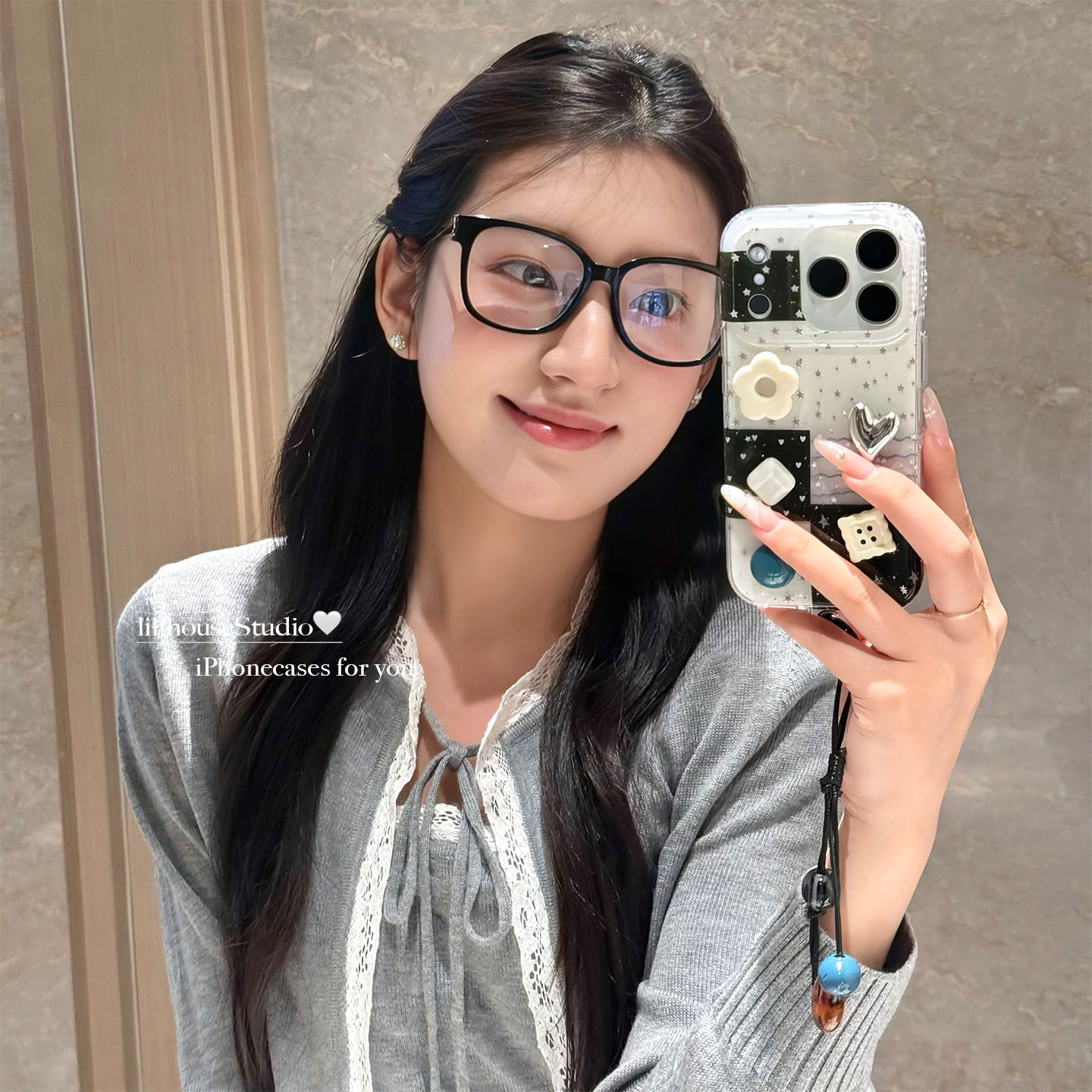 lilihouse韩国ins小众时髦拼接立体花朵爱心17适用17pro苹果17ProMax手机壳iPhone16全包15新款14Pro保护套女,3C数码配件,手机保护套/壳,淘宝优惠券,粉丝福利购,淘宝优惠卷
