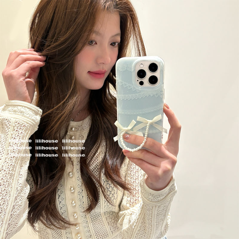 温柔少女心丝带蝴蝶结苹果手机壳