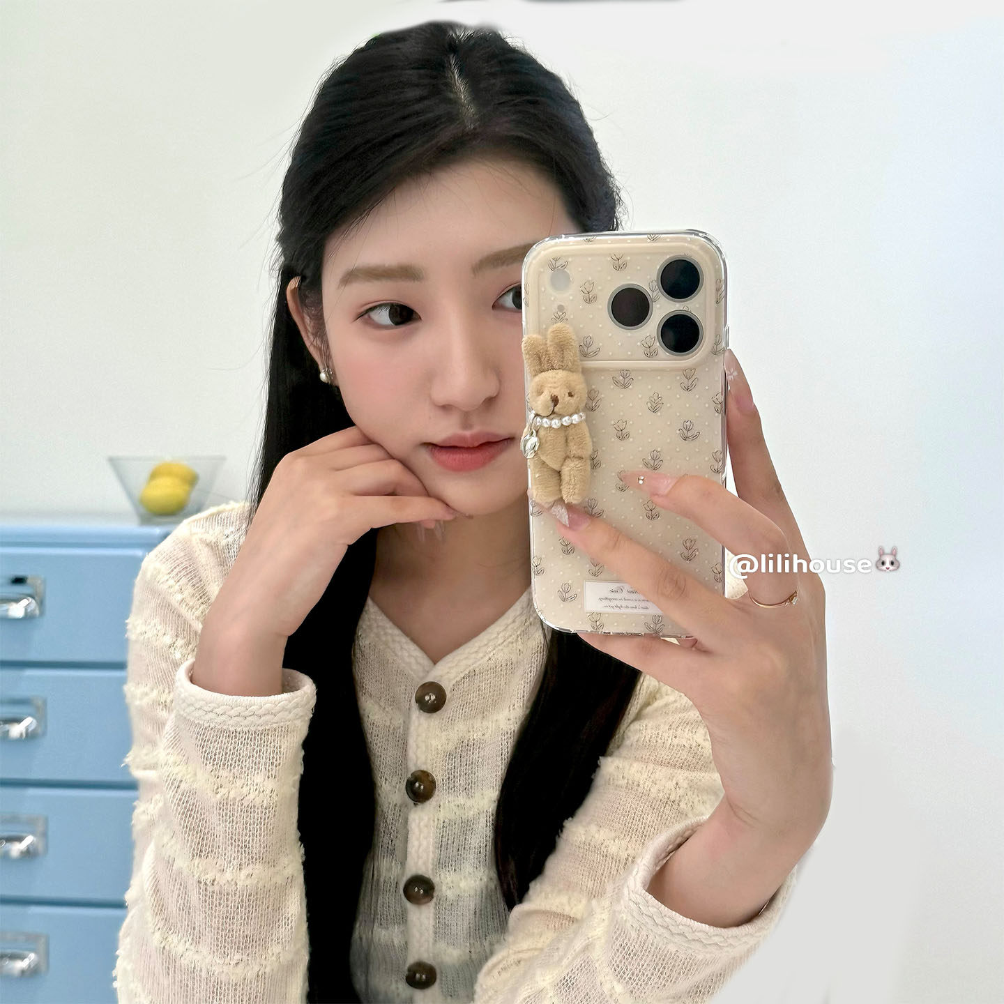 lilihouse韩国ins少女心温柔波点碎花毛绒兔子17适用17pro苹果17ProMax手机壳iPhone16全包15新款14Pro保护套,3C数码配件,手机保护套/壳,淘宝优惠券,粉丝福利购,淘宝优惠卷