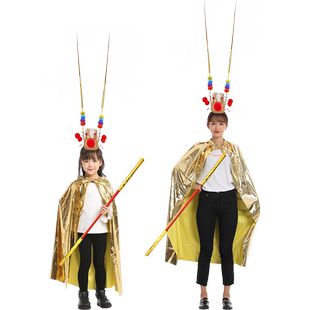 1孙悟空紫金冠美猴王衣服套装齐天大圣紫金冠披风状元头饰金箍棒