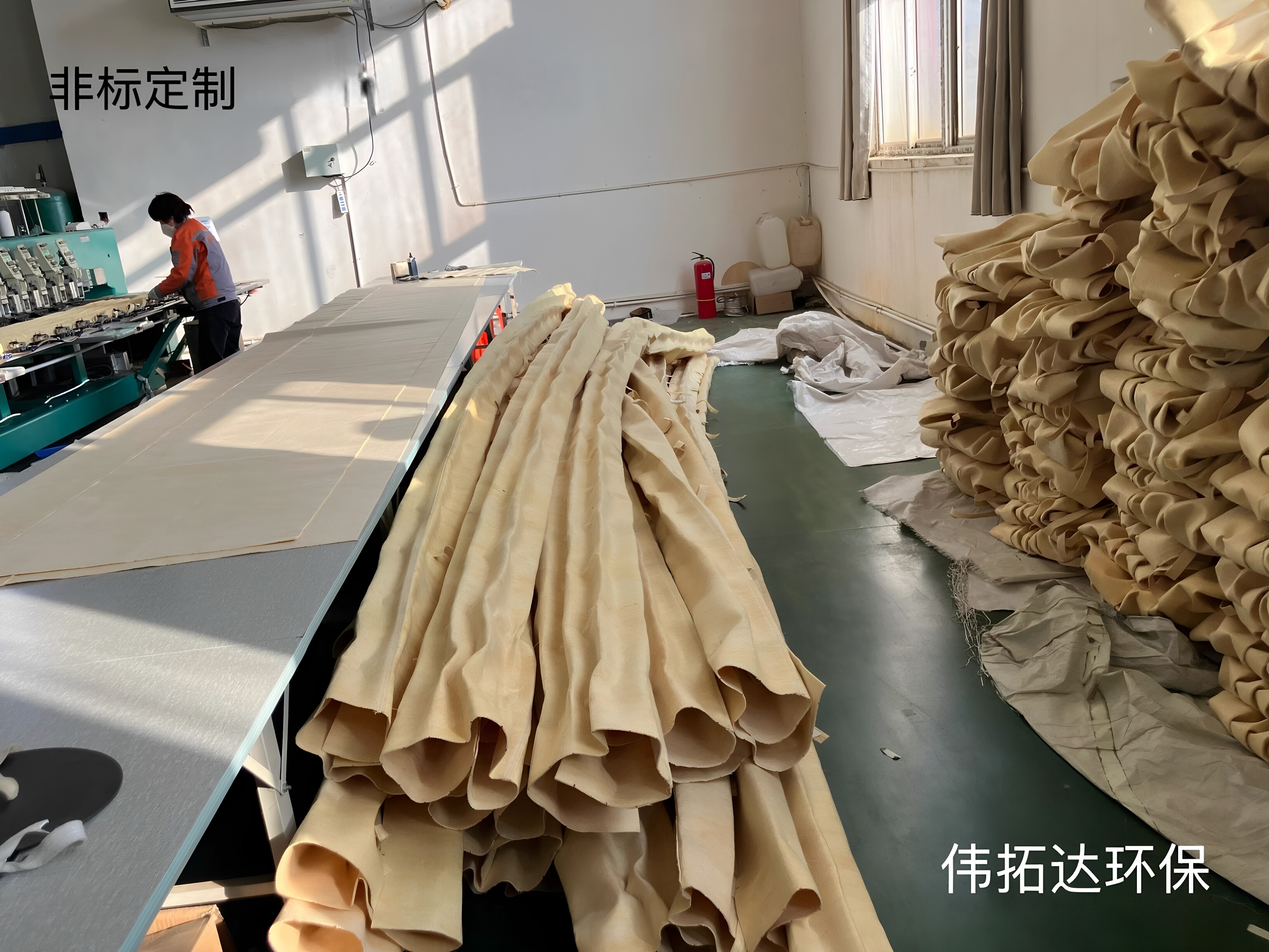 褶皱除尘布袋燃煤锅炉滤袋生物质混纺滤袋耐酸碱高温骨架PPS+PTFE