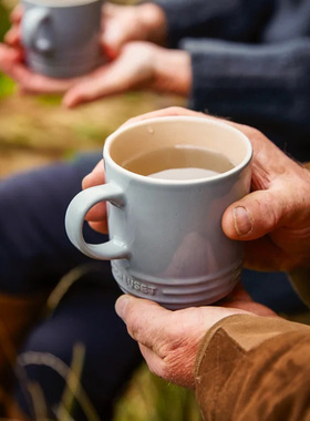 法国酷彩LE CREUSET情侣杯200ml陶瓷磨砂带把手美式咖啡马克杯子