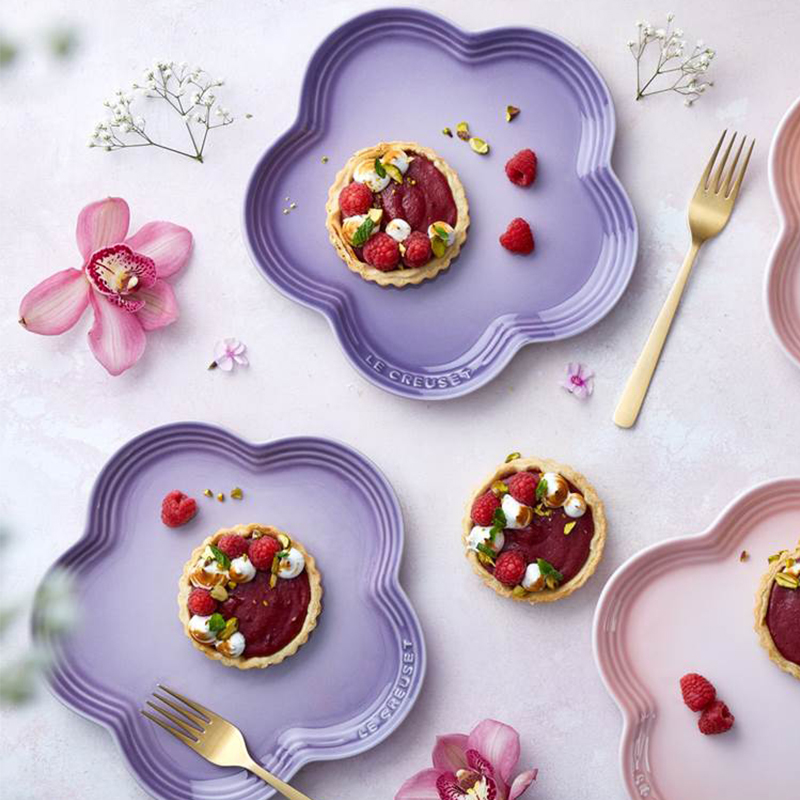 酷彩平盘陶瓷花型餐具