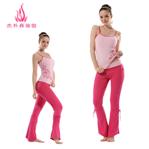 杰朴森韩版瑜伽服吊带长裤瑜珈服春夏女性感健身运动修身显瘦套装