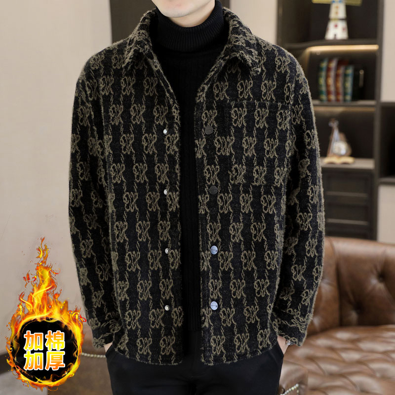 石狮市浪印户外套男士翻领满身印花工装上衣秋季潮牌高档复古夹克